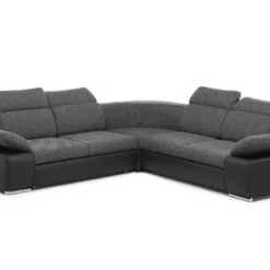 Canapé D'angle Convertible Avec Rangement En Tissu Et Simili RABELAIS - Bicolore Anthracite Et Noir 15 Canapé D'angle Convertible Avec Rangement En Tissu Et Simili RABELAIS - Bicolore Anthracite Et Noir -Promos Chesteris Boutique canape 211247