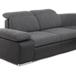 Canapé D'angle Convertible Avec Rangement En Tissu Et Simili RABELAIS - Bicolore Anthracite Et Noir 20 Canapé D'angle Convertible Avec Rangement En Tissu Et Simili RABELAIS - Bicolore Anthracite Et Noir -Promos Chesteris Boutique canape 211249