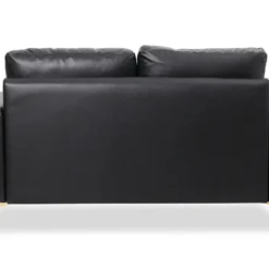 Canapé 2 Places Moderne Pieds Dorés Jeriko Simili Noir -Promos Chesteris Boutique canape 21125125