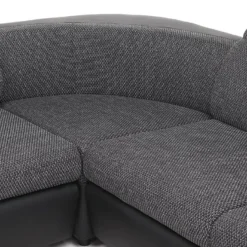 Canapé D'angle Convertible Avec Rangement En Tissu Et Simili RABELAIS - Bicolore Anthracite Et Noir 21 Canapé D'angle Convertible Avec Rangement En Tissu Et Simili RABELAIS - Bicolore Anthracite Et Noir -Promos Chesteris Boutique canape 211253