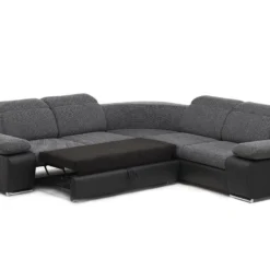 Canapé D'angle Convertible Avec Rangement En Tissu Et Simili RABELAIS - Bicolore Anthracite Et Noir 18 Canapé D'angle Convertible Avec Rangement En Tissu Et Simili RABELAIS - Bicolore Anthracite Et Noir -Promos Chesteris Boutique canape 211263