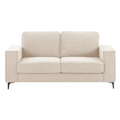 Canapé 2 Places En Velours Côtelé Beige OLMEDA -Promos Chesteris Boutique canape 21133993