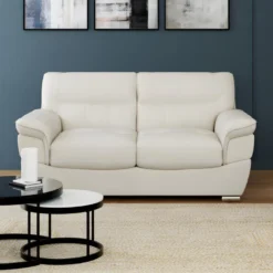 Canapé 2 Places En Cuir THIBAULT - Ivoire 22 Canapé 2 Places En Cuir THIBAULT - Ivoire -Promos Chesteris Boutique canape 21142783