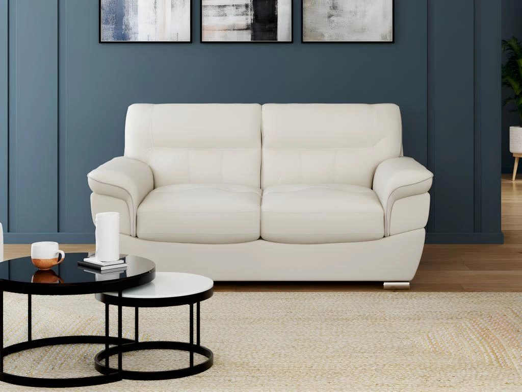 Canapé 2 Places En Cuir THIBAULT - Ivoire 10 Canapé 2 Places En Cuir THIBAULT - Ivoire – Image 10