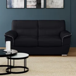 Canapé 2 Places En Cuir THIBAULT - Noir 14 Canapé 2 Places En Cuir THIBAULT - Noir -Promos Chesteris Boutique canape 21142787