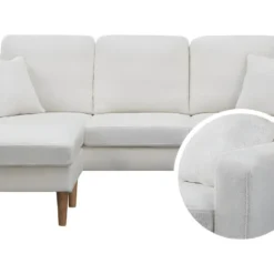 Canapé D'angle Réversible En Tissu "Gabby" - 3 Places - Blanc -Promos Chesteris Boutique canape 21143709