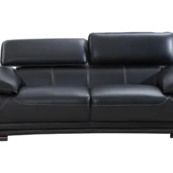 Canapé 2 Places En Cuir MACELO - Noir -Promos Chesteris Boutique canape 211749