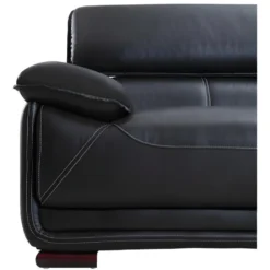 Canapé 3 Places En Cuir MACELO - Noir -Promos Chesteris Boutique canape 211763