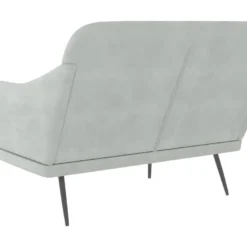Banc Banquette 110 X 76 X 80 Cm Velours Gris Clair 02_0010643 -Promos Chesteris Boutique canape 21214509