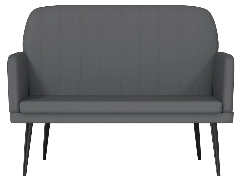 Banc Banquette 107 X 80 X 81 Cm Synthétique Gris 02_0010697 2 Banc Banquette 107 X 80 X 81 Cm Synthétique Gris 02_0010697 – Image 2