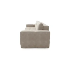 Canapé 4 Places Convertible Coffre Noyer Velours Taupe -Promos Chesteris Boutique canape 21219229