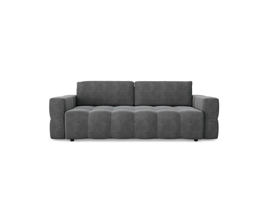 Canapé 4 Places Convertible Coffre Noyer Velours Gris Graphite 1 Canapé 4 Places Convertible Coffre Noyer Velours Gris Graphite