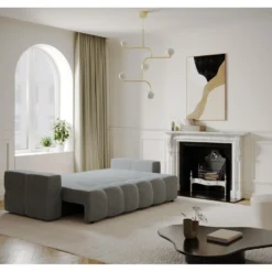 Canapé 4 Places Convertible Coffre Noyer Velours Gris Graphite 9 Canapé 4 Places Convertible Coffre Noyer Velours Gris Graphite -Promos Chesteris Boutique canape 21219665