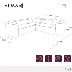 Canapé D'angle Symétrique Tissu Tramé Taupe -Promos Chesteris Boutique canape 21269689