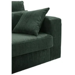 Canapé 3 Places En Velours Côtelé Vert MONDOVI -Promos Chesteris Boutique canape 21343653