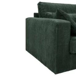 Canapé 3 Places En Velours Côtelé Vert MONDOVI -Promos Chesteris Boutique canape 21343677