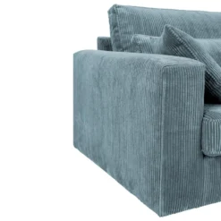 Canapé 3 Places En Velours Côtelé Bleu Turquoise MONDOVI -Promos Chesteris Boutique canape 21343999