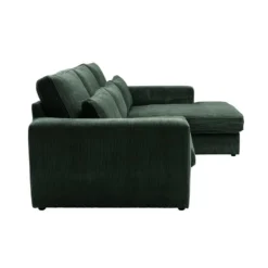 Canapé D'angle Droit En Velours Côtelé Vert MONDOVI -Promos Chesteris Boutique canape 21381841