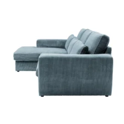 Canapé D'angle Gauche En Velours Côtelé Bleu Turquoise MONDOVI -Promos Chesteris Boutique canape 21382767