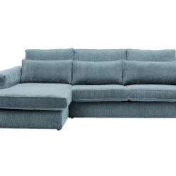 Canapé D'angle Gauche En Velours Côtelé Bleu Turquoise MONDOVI -Promos Chesteris Boutique canape 21382787