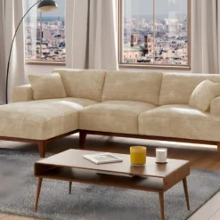 Canapé D'angle Gauche En Tissu Beige JOSEFA 9 Canapé D'angle Gauche En Tissu Beige JOSEFA -Promos Chesteris Boutique canape 21387213