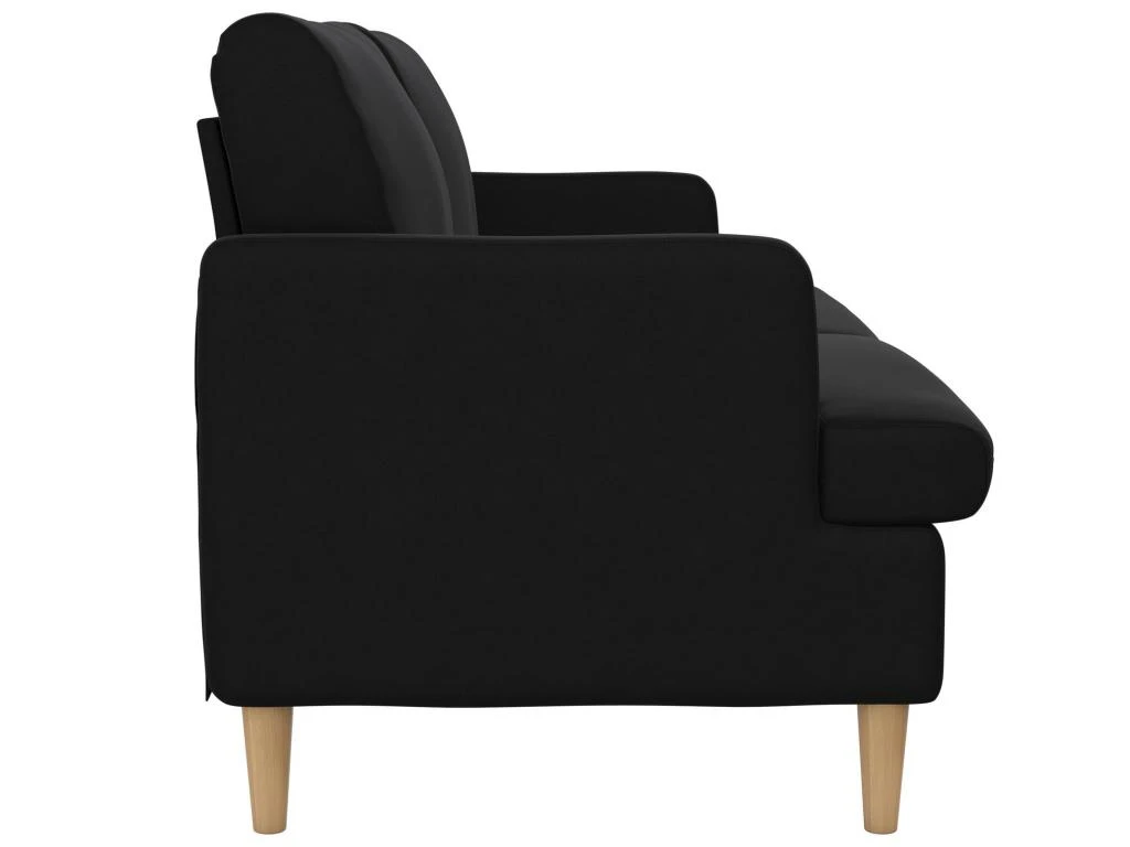 Canapé 3 Places En Lin Noir 3 Canapé 3 Places En Lin Noir – Image 3