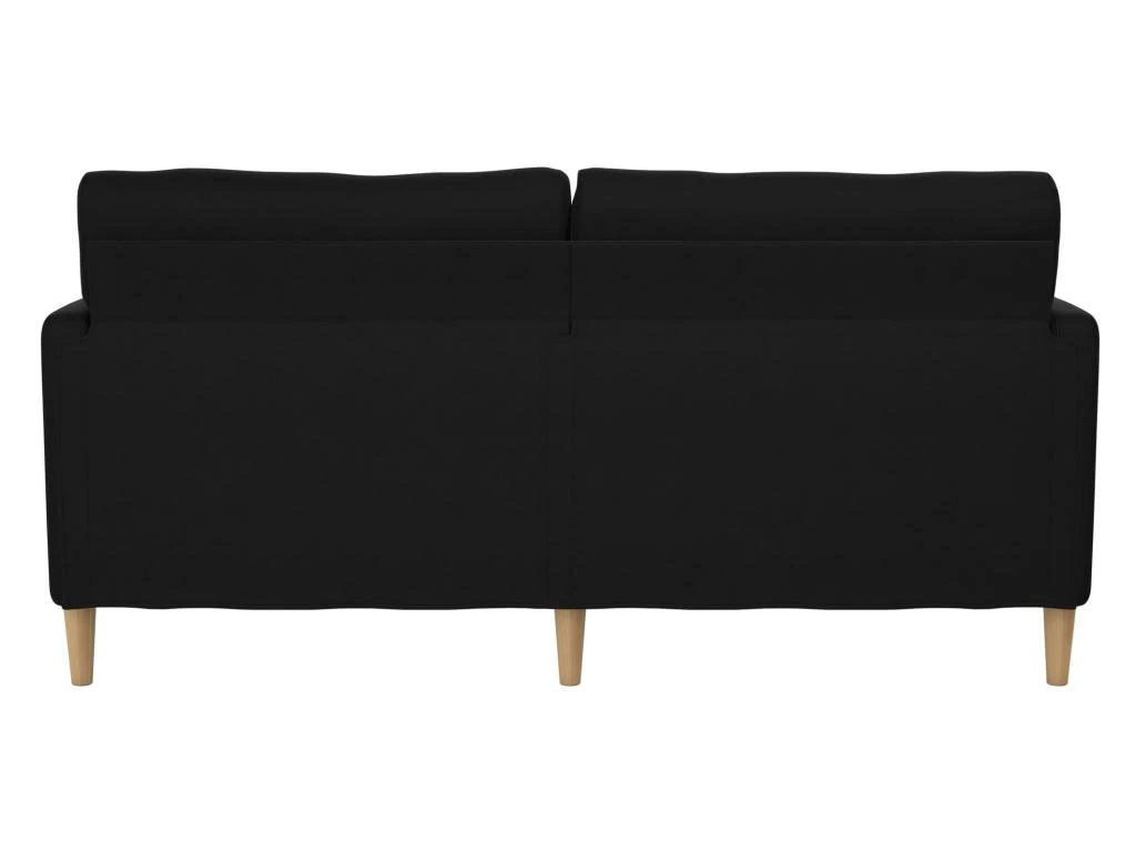 Canapé 3 Places En Lin Noir 4 Canapé 3 Places En Lin Noir – Image 4