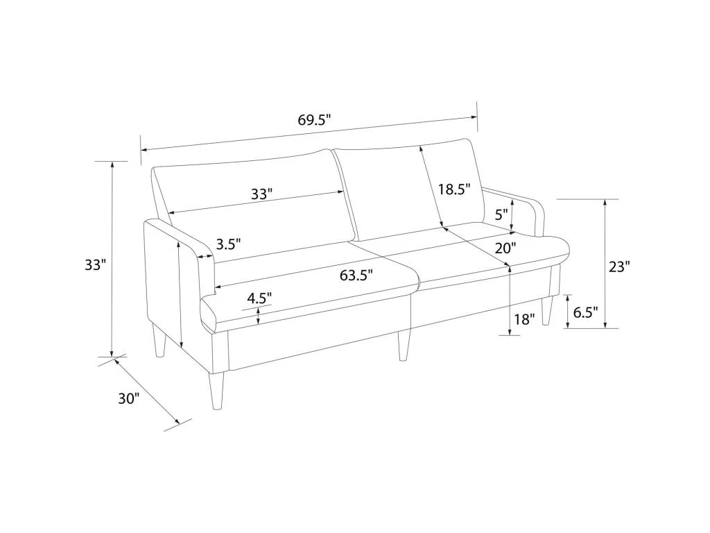 Canapé 3 Places En Lin Noir 5 Canapé 3 Places En Lin Noir – Image 5