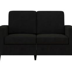 Canapé 2 Places En Velours Noir -Promos Chesteris Boutique canape 21490671