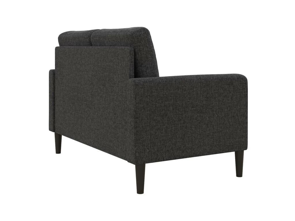 Canapé 2 Places En Lin Anthracite 4 Canapé 2 Places En Lin Anthracite – Image 4