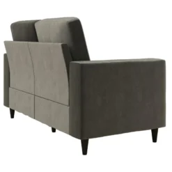 Canapé 2 Places En Velours Gris -Promos Chesteris Boutique canape 21492513