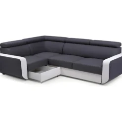 Canapé D'angle Convertible Et Réversible EMPERO N Gris Et Blanc -Promos Chesteris Boutique canape 21832215