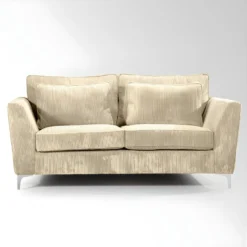 Canapé 2 Places Isla Velours Côtelé Beige - Beige -Promos Chesteris Boutique canape 21882353