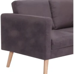 Canapé à 3 Places Tissu Taupe -Promos Chesteris Boutique canape 21990593