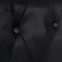 Canapé Chesterfield à 2 Places Cuir Synthétique Noir -Promos Chesteris Boutique canape 21990625