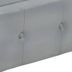 Canapé Chesterfield à 2 Places Gris Cuir Véritable 14 Canapé Chesterfield à 2 Places Gris Cuir Véritable -Promos Chesteris Boutique canape 21990751