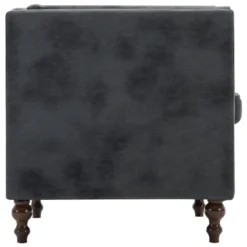 Canapé Chesterfield à 3 Places Revêtement En Tissu Gris Foncé -Promos Chesteris Boutique canape 21990893