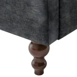 Canapé Chesterfield à 3 Places Revêtement En Tissu Gris Foncé -Promos Chesteris Boutique canape 21990895