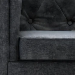 Canapé Chesterfield à 3 Places Revêtement En Tissu Gris Foncé -Promos Chesteris Boutique canape 21990899