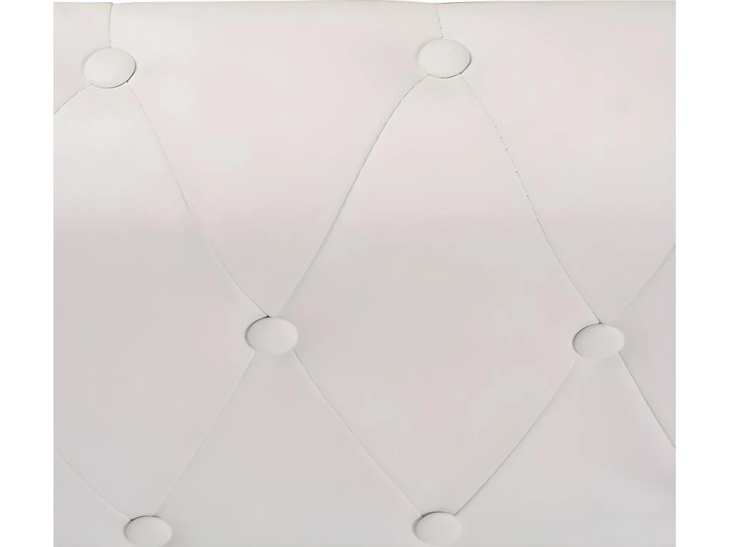 Canapé D'angle Chesterfield 6 Places Cuir Artificiel Blanc 5 Canapé D'angle Chesterfield 6 Places Cuir Artificiel Blanc – Image 5