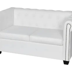 Canapé Chesterfield à 2 Places Et à 3 Places Blanc 14 Canapé Chesterfield à 2 Places Et à 3 Places Blanc -Promos Chesteris Boutique canape 21991027