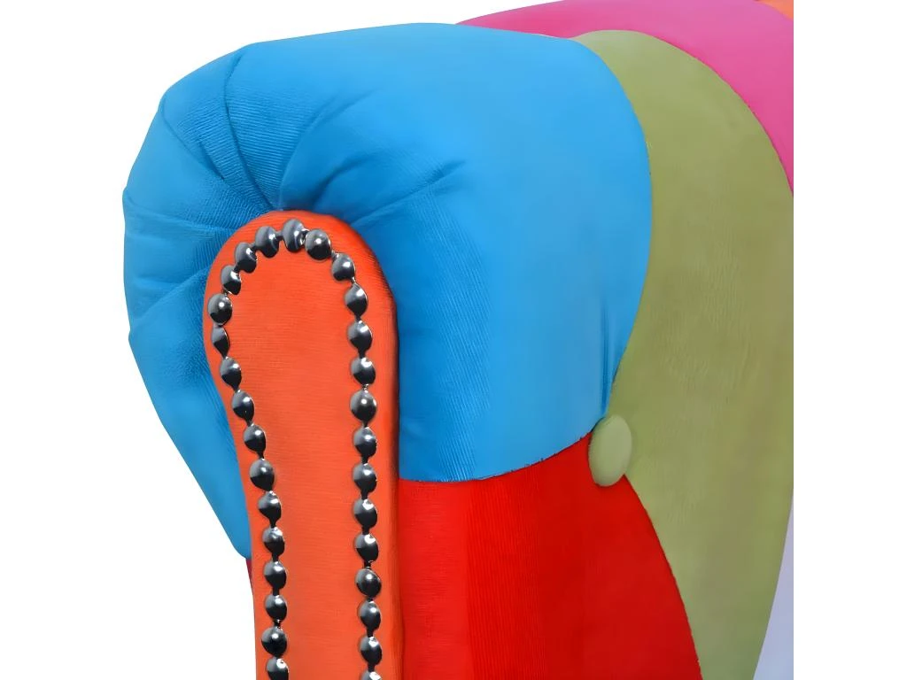 Canapé Chesterfield 3 Places Tissu 3 Canapé Chesterfield 3 Places Tissu – Image 3