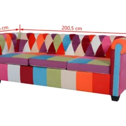 Canapé Chesterfield 3 Places Tissu 9 Canapé Chesterfield 3 Places Tissu -Promos Chesteris Boutique canape 21991255