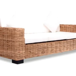 Canapé à 3 Places Rotin Naturel