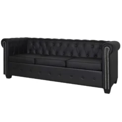 Canapé Chesterfield à 2 Places Et à 3 Places Noir -Promos Chesteris Boutique canape 21991461