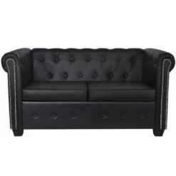 Canapé Chesterfield à 2 Places Et à 3 Places Noir -Promos Chesteris Boutique canape 21991467