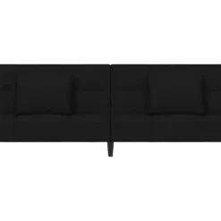 Canapé-lit à 2 Places Avec Deux Oreillers Noir Velours -Promos Chesteris Boutique canape 21991755