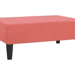 Canapé-lit 2 Places 2 Oreillers Et Repose-pied Rose Velours -Promos Chesteris Boutique canape 21992903