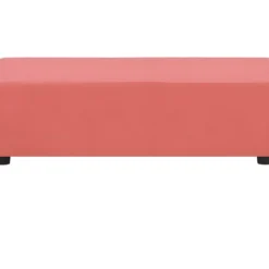 Canapé-lit 2 Places 2 Oreillers Et Repose-pied Rose Velours -Promos Chesteris Boutique canape 21992905