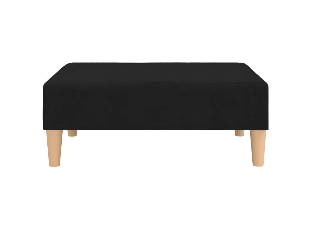 Canapé-lit 2 Places Deux Oreillers Et Repose-pied Noir Tissu 9 Canapé-lit 2 Places Deux Oreillers Et Repose-pied Noir Tissu – Image 9